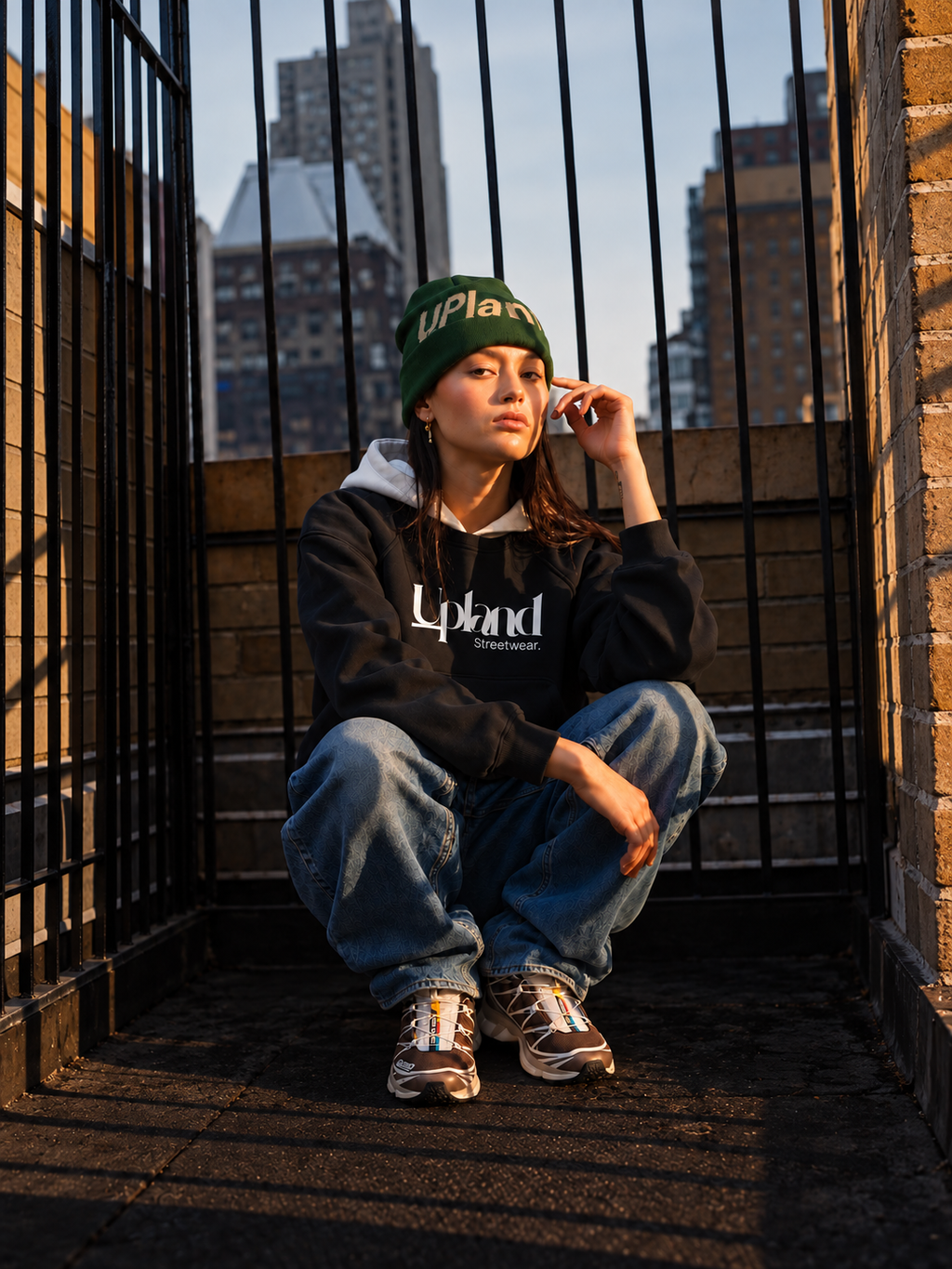Navy Blue Fleece Color Block Hoodie