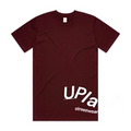 Burgundy Side Logo Tee