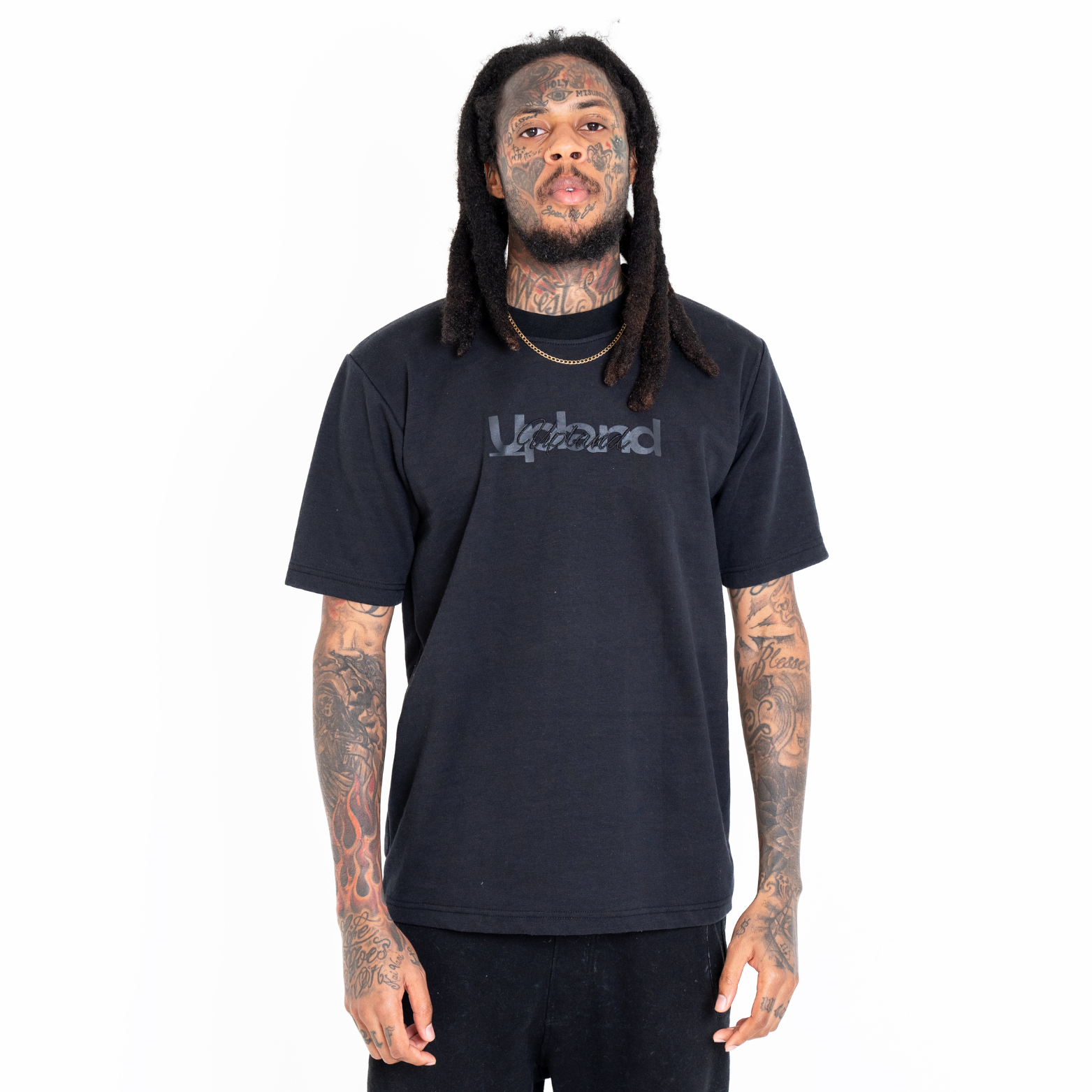 Black Embroidery Tee