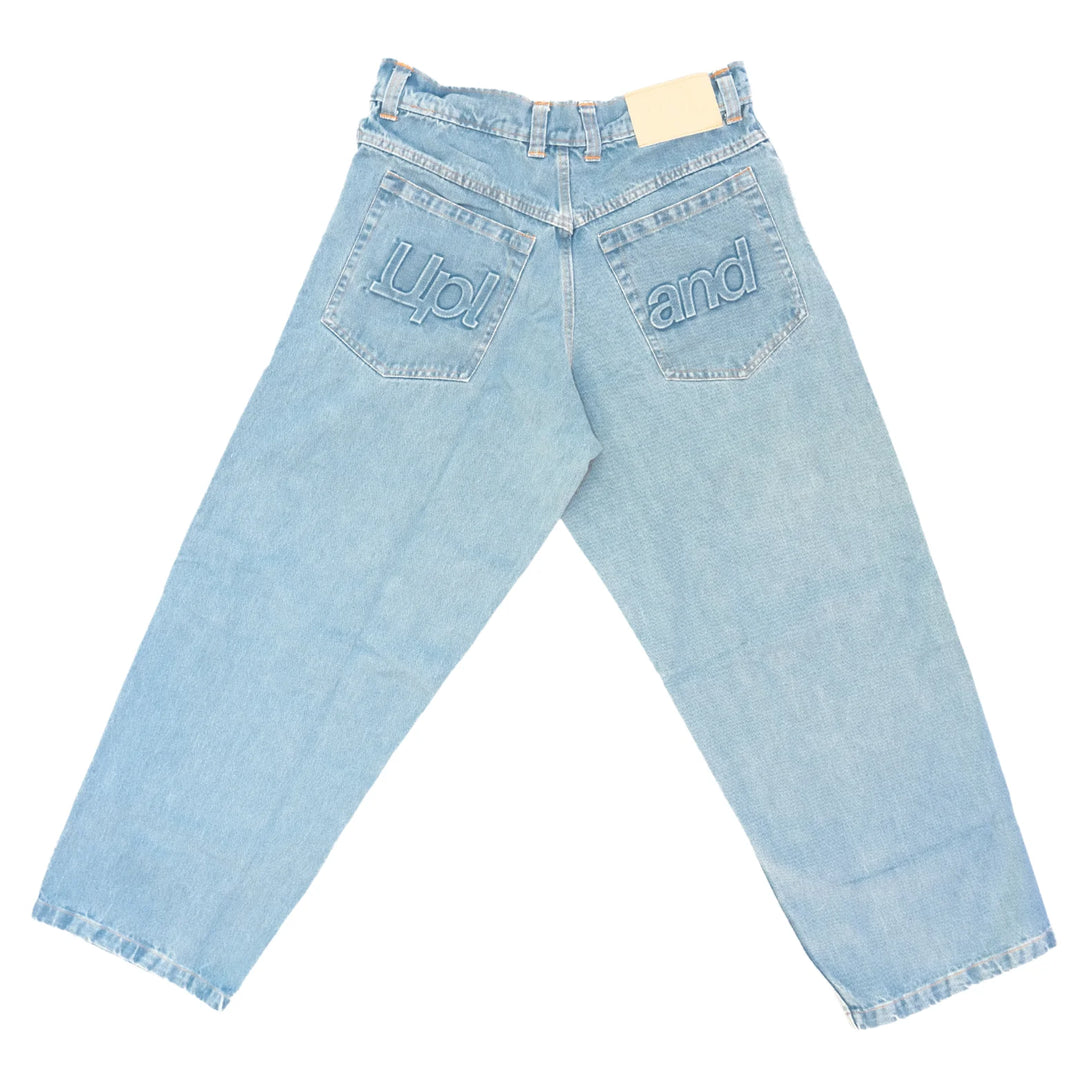 【BAON】Mildney Washing Denim Pants White Washed Baggy Denim – uplandstreetwear