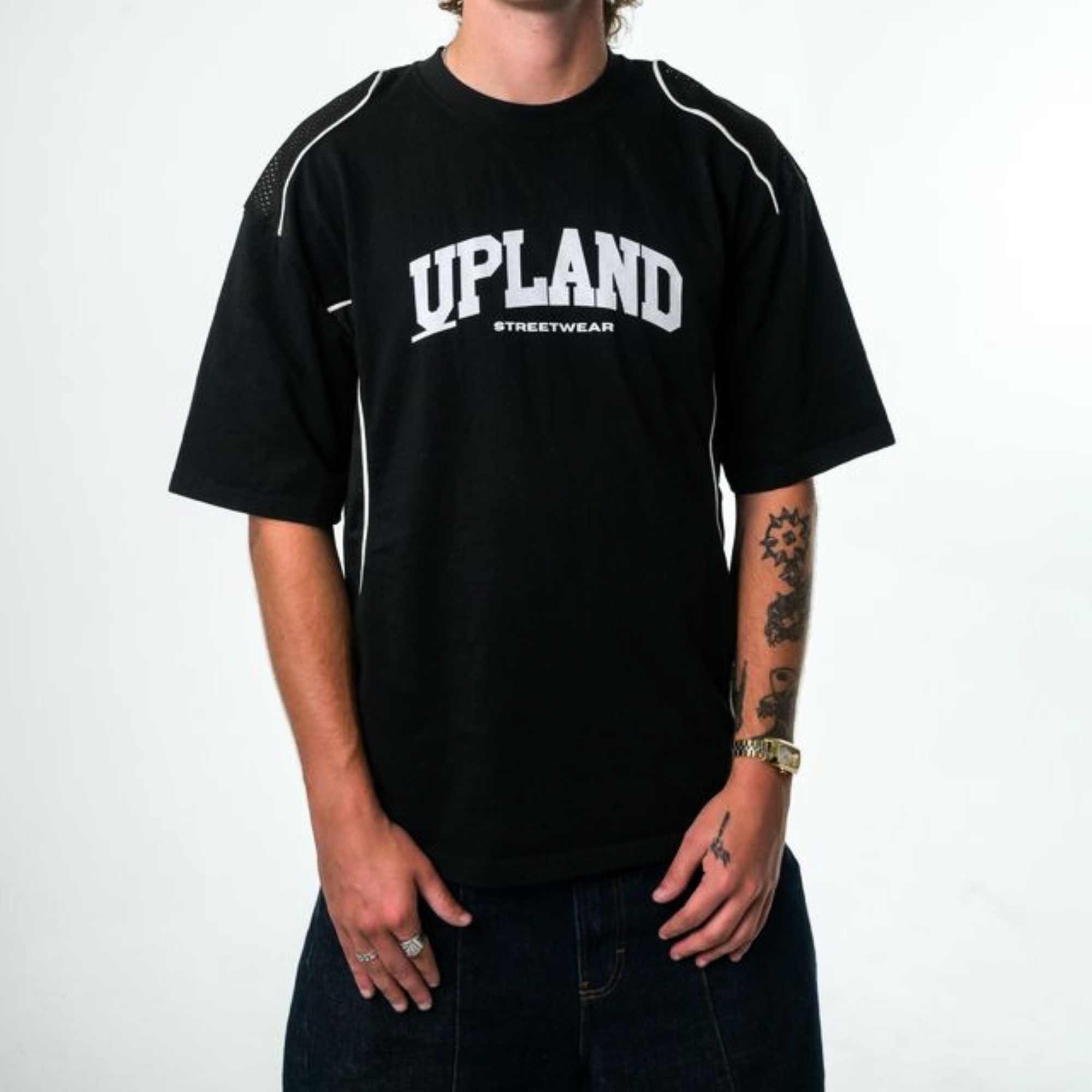 Contrast Piped Panel T-Shirt