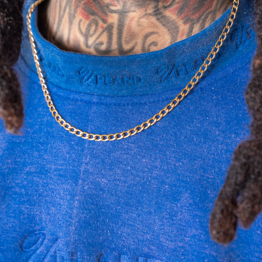 Faded Blue Embossed Tee