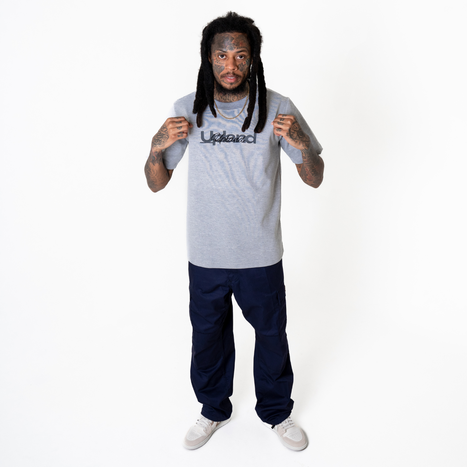 Grey Embroidery Tee