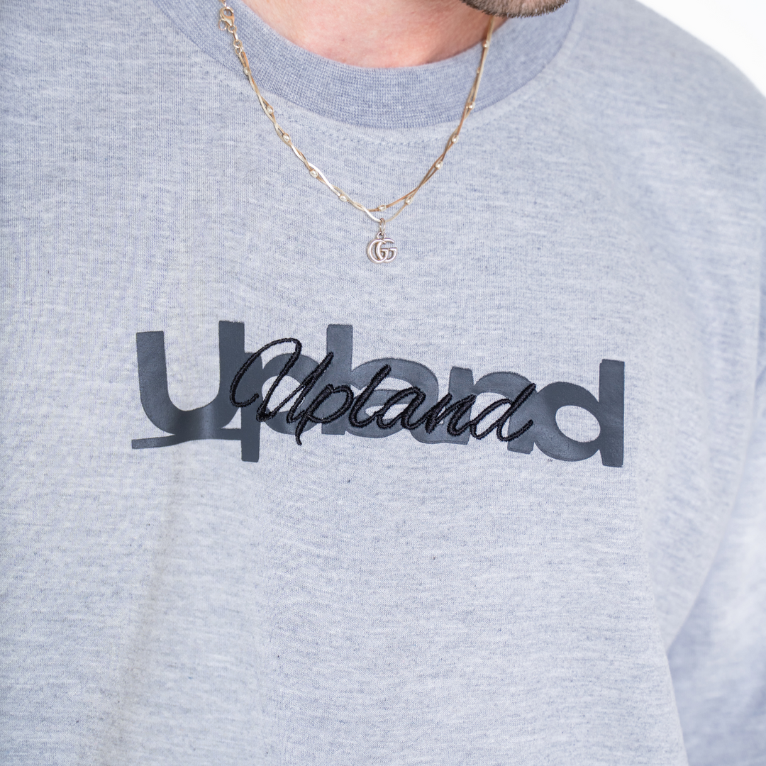 Grey Embroidery Tee