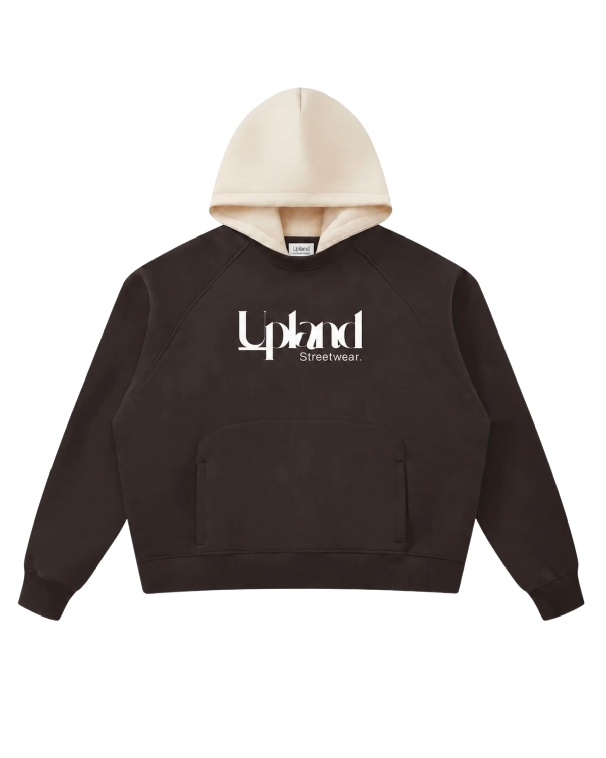 Coffee Fleece Color Block Hoodie