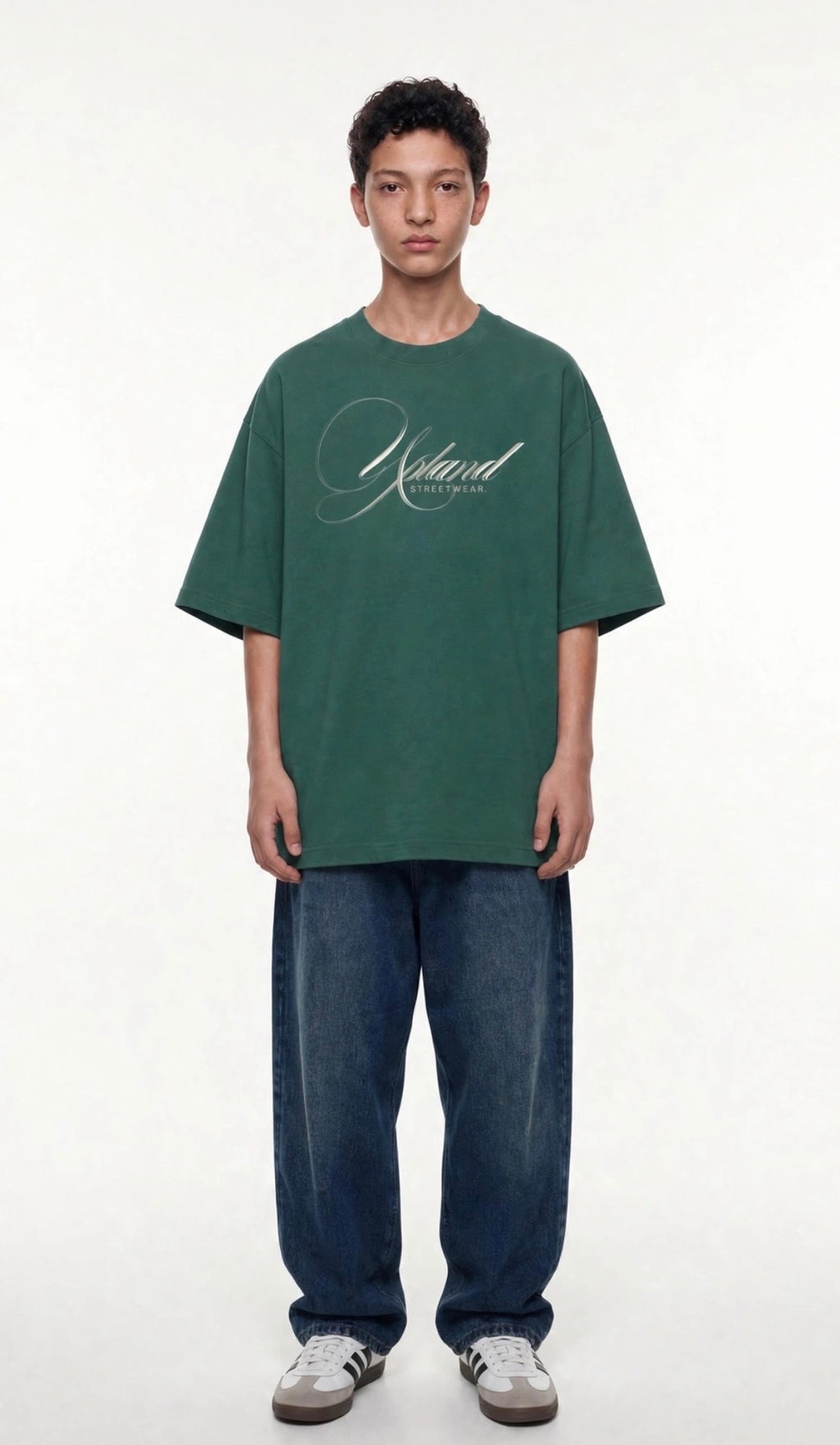 Mens Heavyweight Oversized Green Shirt