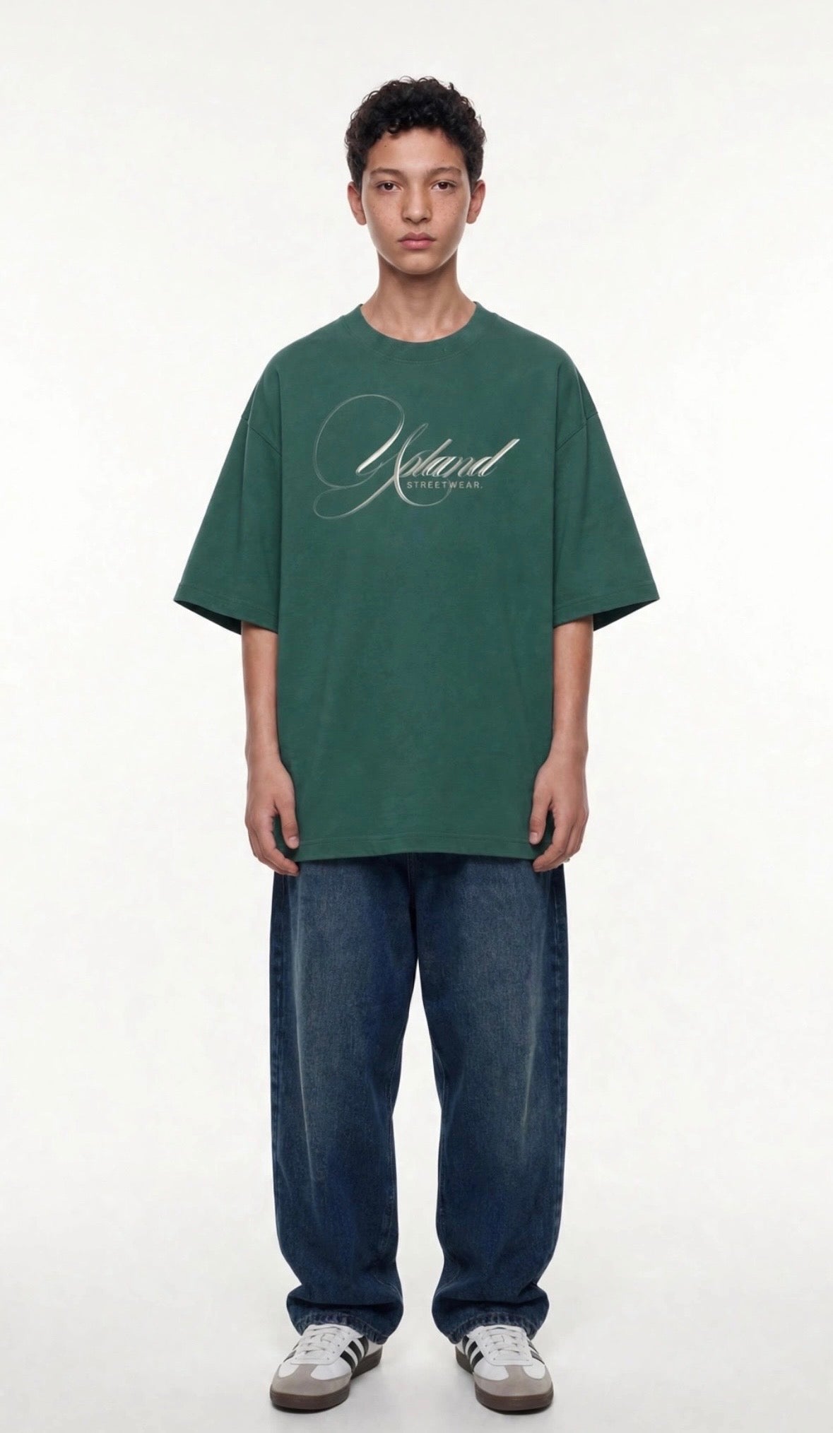 Mens Heavyweight Oversized Green Shirt