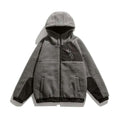 Black Color Block Sherpa Fleece Jacket